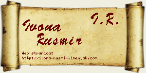 Ivona Rusmir vizit kartica